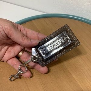 Coach Plastic Glitter Large Key Tag Bag Fob